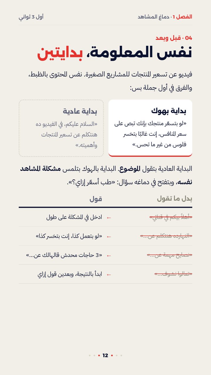 نفس المعلومة ببدايتين من كتاب أول 3 ثواني